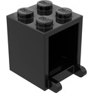 LEGO Noir Récipient 2 x 2 x 2 avec des tenons pleins (4345)