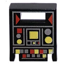 LEGO Sort Beholder Boks 2 x 2 x 2 Dør med Slot med Blacktron Control Panel (4346)