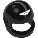 LEGO Noir Crash Casque avec Aston Martin logo (2446)