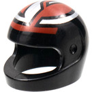 LEGO Black Crash Helmet with Silver and Red (2446 / 45192)