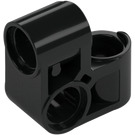 LEGO Black Cross Block Bent 90 Degrees with Three Pinholes (44809)