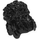 LEGO Black Curly Hair with Large High Bun (53126)