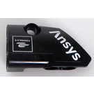 LEGO Black Curved Panel 1 Left with 'Ansys' and  Logo FORMULA E Sticker (87080)