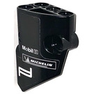 LEGO Black Curved Panel 1 Left with Mobil 1 Michelin  Sticker (87080)