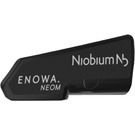 LEGO Noir Incurvé Panneau 21 Droite avec Niobium et Enowa Logos (La gauche) Autocollant (11946)