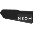 LEGO Zwart Gebogen Paneel 22 Links met ‘NEOM’ (Rechtsaf) Sticker (11947)