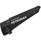 LEGO Black Curved Panel 6 Right with ‘PETRONAS’, ‘AMD’ and ‘TeamViewer’ Sticker (64393)