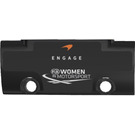 LEGO Black Curved Panel 7 x 3 with Engage and FIA Women in Motorsport Logos Sticker (24119)