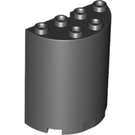 LEGO Black Cylinder 2 x 4 x 4 Half (6218 / 20430)