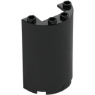 LEGO Svart Cylinder 2 x 4 x 5 Halv (35313 / 85941)