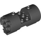 LEGO Black Cylinder 3 x 6 x 2.7 Horizontal Hollow Center Studs (30360)