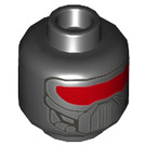 LEGO Schwarz Dark Trooper Minifigure Kopf (Einbau-Vollbolzen) (3626 / 79833)