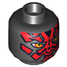 LEGO Zwart Darth Maul met Mechanisch Poten Hoofd (Verzonken Solid Stud) (3626 / 14513)