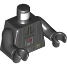 LEGO Sort Darth Vader med hvid Hoved og Stretchable Kap med Printed Tilbage Minifig Torso (973 / 76382)