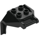 LEGO Black Design Brick 4 x 3 x 3 with 3.2 Shaft (27167)