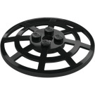 LEGO Negro Dish 6 x 6 Webbed (Sujeción cuadrada debajo) (4285 / 30234)