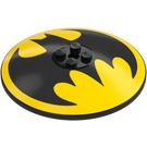 LEGO Black Dish 8 x 8 with Batman Logo (3961 / 107108)