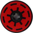 LEGO Schwarz Disk 3 x 3 mit Galactic Republic Crest Aufkleber (2723)