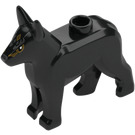 LEGO Black Dog - Alsatian with Gold on face (67725 / 92586)