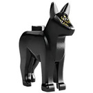 LEGO Zwart Hond - Alsatian met Gold aan Gezicht (67725 / 92586)