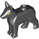 LEGO Zwart Hond - Alsatian met Geel Ogen (92586 / 100184)