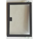 LEGO Black Door 1 x 4 x 5 Right with Transparent Glass (73194)