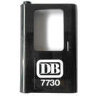 LEGO Black Door 1 x 4 x 5 Train Left with White DB 7730 Sticker (4181)