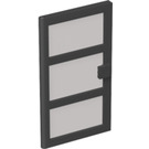 LEGO Black Door 1 x 4 x 6 with 3 Panes and Transparent Black Glass and Handle (76041)