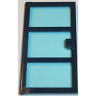 LEGO Noir Porte 1 x 4 x 6 avec 3 Volets et Transparent Lumière Bleu Verre (76041)