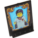 LEGO Noir Porte 2 x 8 x 6 Revolving avec Shelf Supports avec Harry Potter Sorcerer's Stone Reflection Autocollant (40249)