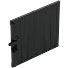 LEGO Black Door 6.5 x 5 Sliding with Vertical Lines Type 1 (4511)