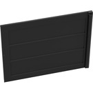 LEGO Black Door 6.5 x 5 Sliding with Vertical Lines Type 2 (2874)