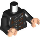 LEGO Zwart Dragomir Despard - Ron Weasley Disguise Minifig Torso (973 / 76382)