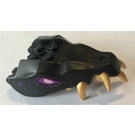LEGO Black Dragon Jaw Upper Part with Gold Teeth and Purple Eyes