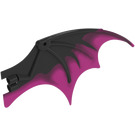 LEGO Black Dragon Wing 19 x 11 with Marbled Magenta Edge (51342 / 57004)