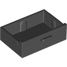 LEGO Schwarz Drawer mit Verstärkungen (78124)