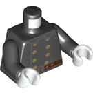 LEGO Zwart Jurk Brandweerman Minifiguur Torso (973 / 76382)