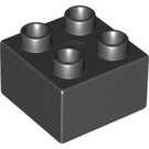 LEGO Duplo Schwarz Duplo Backstein 2 x 2 (3437 / 89461)