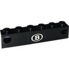 LEGO Black Electric Light Prism 1 x 6 Holder with Logo Belgiantrain NMBS/SNCB Sticker