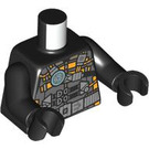 LEGO Zwart Electro Minifig Torso (973 / 76382)