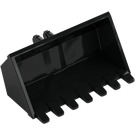 LEGO Schwarz Baggerschaufel 3 x 6 mit Click Scharnier 2-Finger (21709 / 30394)