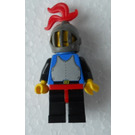 LEGO Svart Falcon Riddare med Röd Plym Minifigur