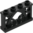 LEGO Zwart Schutting 1 x 4 x 2 (19121)