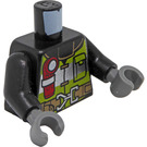 LEGO Černá Hasič Minifigurka Trup (973 / 76382)