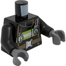 LEGO Noir Fireman Torse (973 / 76382)