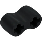 LEGO Zwart Flexibel Rubber As Connector (45590)