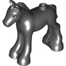 LEGO Zwart Foal met Zwart en Wit Ogen (26466 / 34882)