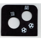 LEGO Noir Foam 82 X 94 MM Noir avec 10, 20, Footballs Autocollant (42374)