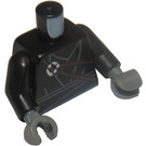 LEGO Negro Pie Soldado (Negro) Torso (973 / 76382)