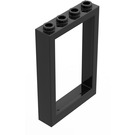 LEGO Svart Ramme 1 x 4 x 5 med hule knotter (2493)